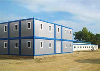 Chiny Dwie historie Modular Container Homes Blue And Grey With One Sliding Window firma