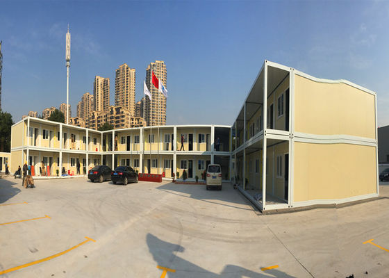 Chiny Oficjalne płaskie budynki biurowe o płaskiej konstrukcji Dwie historie z galwanizowaną stalową ramą fabryka