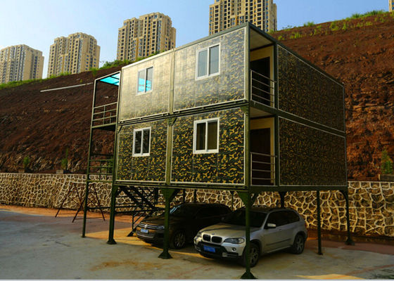 Chiny Army Green Small Container Office Three Layers 2mm Panel podłogowy PCV z garażem fabryka