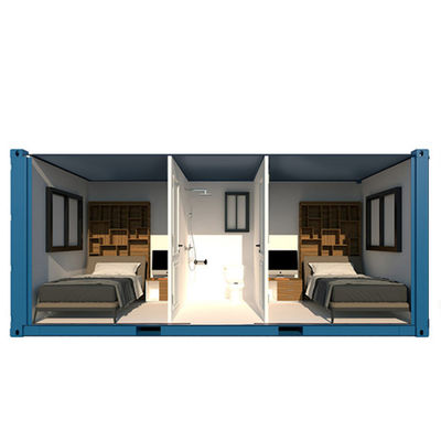2 sypialnie Płaszczyzna Kontenerowy Dom Q235B Antyrost Prefab Modularne Domy
