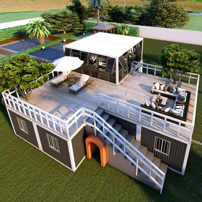 BOX SPACE Niestandardowy 20 ft dom mobilny Duplex Prefabrykowany kontener Home Kits Resort Odłączalny dom prefabrykowany