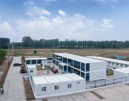 Huragan Proof Flat Pack Steel Prefabricated Modular Prefab House Zgalwanizowany Stalowy Ramowy Kontener Dom z łazienką
