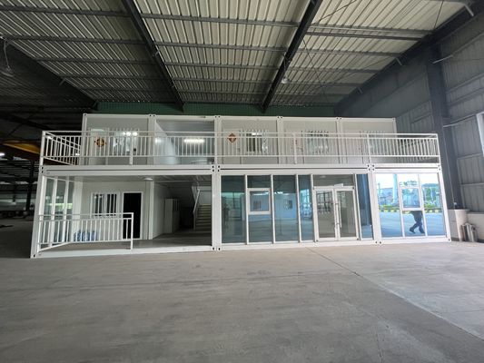 BOX SPACE Ziemioczęstość przeciw korozji Dwupiętrowe tymczasowe biuro w kontenerze z jabłkami z łazienką i meblami