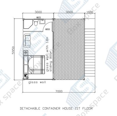 BOX SPACE Małe domki gotowe do wysłania 3 sypialnie Dom prefabrykowany Luksusowe wille Dom prefabrykowany modułowy kontener Cypr
